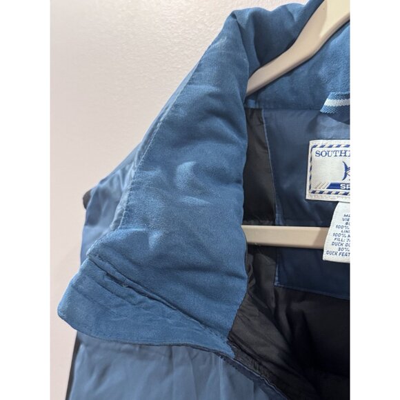 Mens Southern Tide Sport The Skipjack XL Duck Down Feather Vest Blue Nylon - Picture 4 of 10
